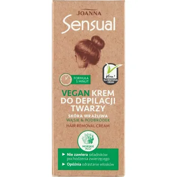 Pleťový krém Joanna, Smyslný veganský krém na odstranění chloupků na obličeji 20g