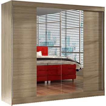 Šatní skříň Šatní skříň BASTI II šířka 200 cm - dub sonoma