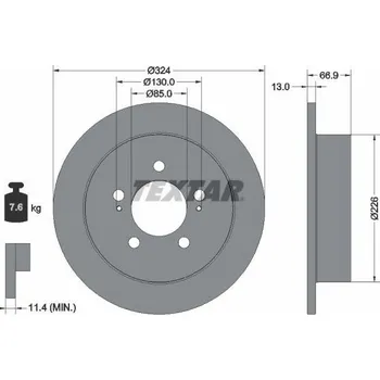 Brzdový kotouč Brzdový kotouč TEXTAR 92347403