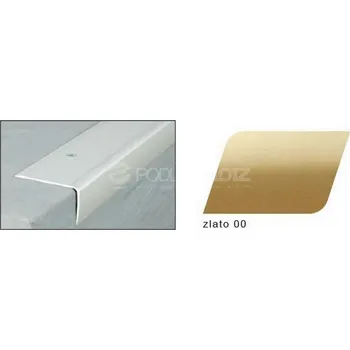 soklová lišta A 42 SCHODOVÉ LIŠTY - ŠROUBOVACÍ, 41x26,6 mm Barva: Zlatá, Zvolte délku: 120 cm