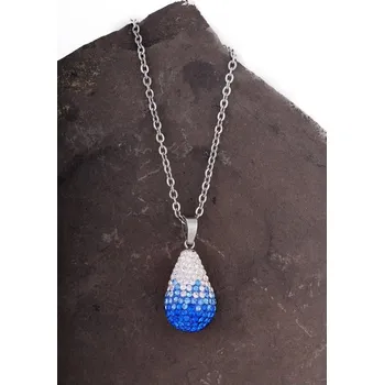 Řetízek Prosperk Řetízek ocelový s přívěskem - slza Swarovski S2048