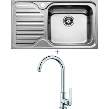 Nerezový dřez SET Teka CLASSIC MAX 1B 1D L X levý nerez + Teka IN 915 CR chrom