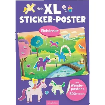 První čtění XL Sticker-Poster: Mein XL Sticker-Poster Einhörner - Dietz, Sarah