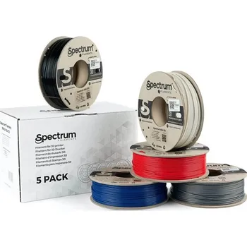 Filament Spectrum 3D filament, ASA 275, 1,75mm, 5x250g, 80749, mix Polar White, Deep Black, Silver Star, Navy