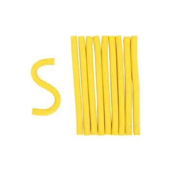 Natáčka na vlasy BEAUTY | 10 ks ohebné natáčky na vlasy PAPILOTY | průměr 10 mm | žluté Dedra