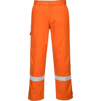 montérky PORTWEST Kalhoty Bizflame Plus FR26, do pasu POR-FR26ORTXXL 2XL Oranžová Prodložené na výšku 183 cm