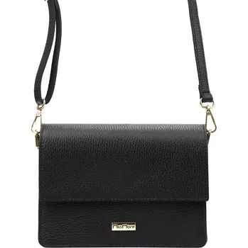 Kabelka Kožená crossbody kabelka MiaMore 01-054 černá