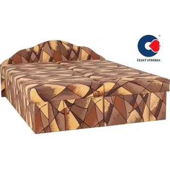 Postel Manželská postel Jitka, hnědá (matrace standard vzor č. 37)