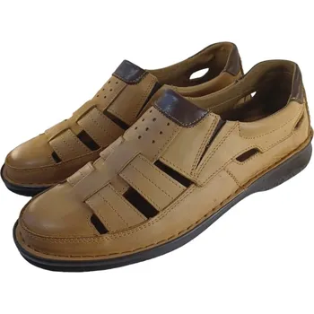 Pánské polobotky D 516 - 28/04 - pánské kožené letní polobotky s podporami příčné klenby nožní 42