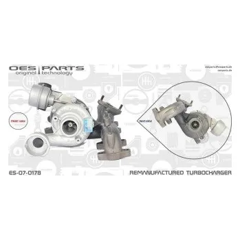 Turbodmychadlo Dmychadlo, plnění FORD SEAT VW, 038253010, 038253010V, 038253010X, 038253014, 038253014V, 038253014X, OES, ES-07-0178