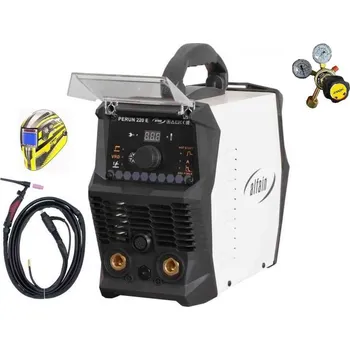 Svářečka PERUN 220 E Varianta: SET 6: svářečka s výbavou v popisu stroje + kukla expert + RV Argon + hořák TIG 4 metry 5.0317