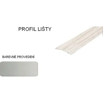 přechodová lišta PRINZ 40 PŘECHODOVÉ LIŠTY - SAMOLEPÍCÍ, šíře 40 mm Barva: Nerez, Zvolte délku: 270 cm