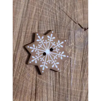 Knoflík Knoflík dekorační vločka písková