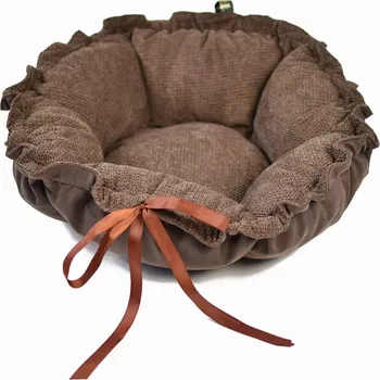 Pelíšek pro psa Lauren Design Pelech Daisy PREMIUM, hnědá Velikost: průměr 65cm