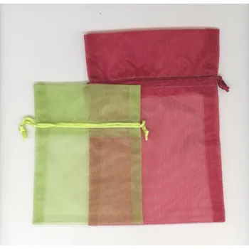 Dárková taška Sáček organza 9x12cm růžový