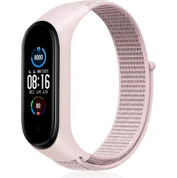 Náhradní náramek Mi band 3/4/5/6/7 SportNylon Barva: Světle Růžová, Pro Přístroj: Xiaomi Mi band 3/4/5/6/7 MIBANDCZX01317