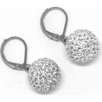 Šperk Prosperk Náušnice kuličky s krystalky 0,5cm Swarovski čiré S3901