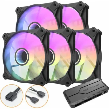 Počítačové chlazení Sada počítačových ventilátorů Darkflash INF8 ARGB, 3v1 120x120 (černá)