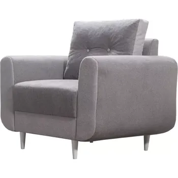 Křeslo Křeslo Aigo, šedá / dřevo bílé (an 3667/3666)