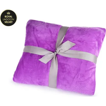 přikrývka LAGOON VELVET | přikrývka 150 × 200 cm | lesklý sametový efekt & měkké mikrovlákno | šeříková Dedra