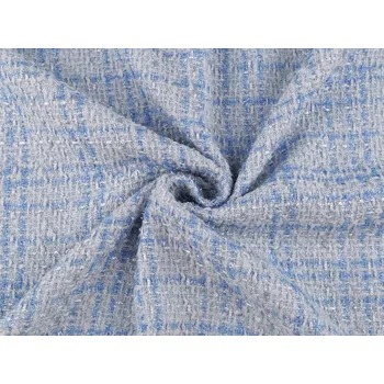 Kostýmovka s lesklou nitkou / tvíd, barva 2 (350 g/m²) modrá světlá