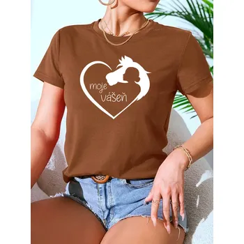 STRIKER Tričko Kůň - moje vášeň Barva: Hnědá, Velikost: M