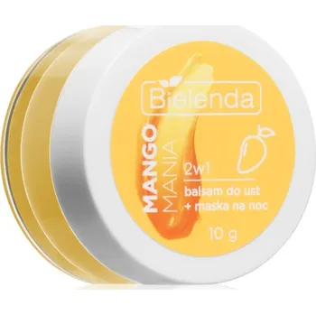Péče o oční okolí Bielenda Lip Care Lip Balm + Night Mask balzám na rty s vůní Mango Mania 10 g