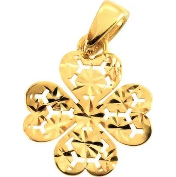 Přívěsek ŠPERKY-NM, Zlatý přívěsek čtyřlístek 2016