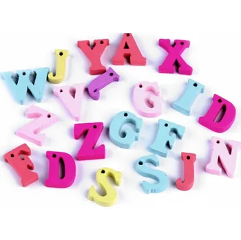 Dětské navlékací korálky Dřevěné korálky abecedy 20 ks