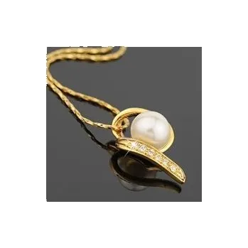 Řetízek Prosperk Řetízek s přívěskem perlička zlatý S2649