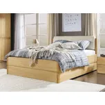 Dubová přírodní postel Atlanta s úložným prostorem + matrace zdarma