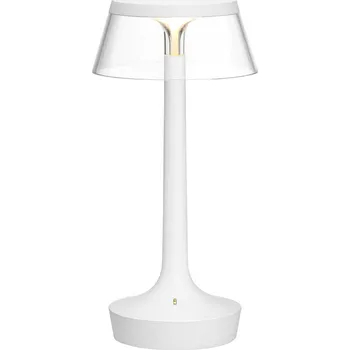 Lampička Flos Bon Jour unplugged LED stolní lampa - Ø nohy 9,1 cm transparentní, bílá LED celkem 6 W - Doprava zdarma