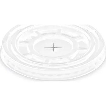 Jednorázové nádobí WIMEX Víčko (rPET) s křížovým otvorem pro kelimek Ø95mm (50 ks)