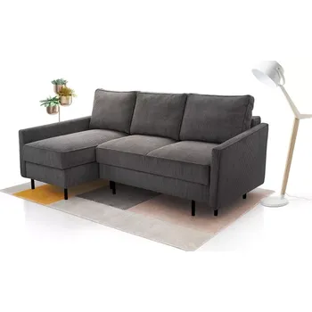 Sedací souprava Rohová sedací souprava Robin, levá, šedá (Lincoln 90)