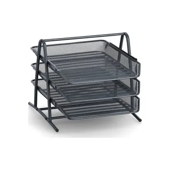 ZELLER Odkladač drátěný černý 35,5x29,5x27cm