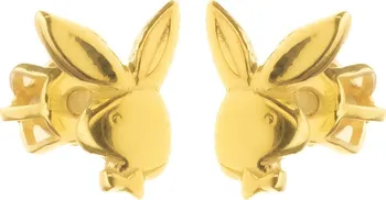 Náušnice Argento 66851 Pozlacené stříbrné náušnice - zajíc