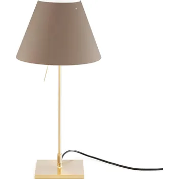 Lampička Luceplan Costanzina stolní lampa mosaz nugátová - stínidlo - Ø 26 cm, výška 17 cm; noha - 14 x 14 cm nugátová, mosaz 1 x 42 W - Doprava zdarma