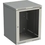 Rozvaděč nástěnný SENSA 15U 600mm, dveře sklo, RAL 7035, SENSA-15U-66-11-G