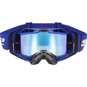 Motocyklové brýle LS2 AURA PRO GOGGLE BLACK BLUE WITH IRIDIUM VISOR