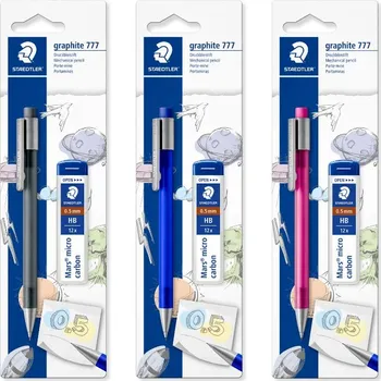 Mikrotužka Staedtler Staedtler, 7775SBK25D, Graphite 777, mikrotužka/pentelka, mix barev, 2 ks Barva: Černá