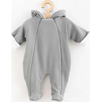 Kojenecká kombinéza NEW BABY Zimní kojenecká kombinéza s kapucí New Baby Frosty grey Vel. 56