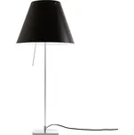 Luceplan Costanza stolní lampa D13if hliník/černá - stínidlo - Ø 40 cm, výška 28 cm; noha - 18 x 18 cm hliník, černý 1 x 140 W - Doprava zdarma
