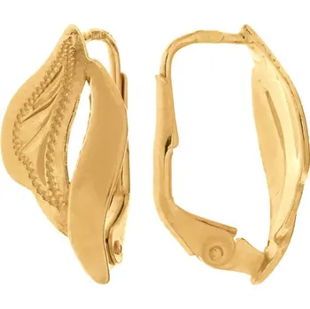 Náušnice Argento 65431 Pozlacené stříbrné náušnice - s ručním gravírem