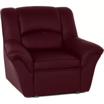 Křeslo Kožené křeslo Dubaj LUX, vínová (K-56)