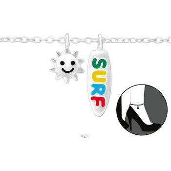 Náramek Prosperk Náramek na nohu surf stříbro S0970