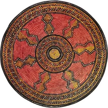 Koberec Breno Kusový koberec ZOYA kruh 418/Q01X, 160x160 cm, Červená/Vícebarevné