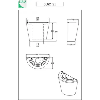 Lampička Fabas Luce Nástěnné svítidlo Viki, jantar, sklo, akryl bílá, jantarová 1 x 40 W - Doprava zdarma