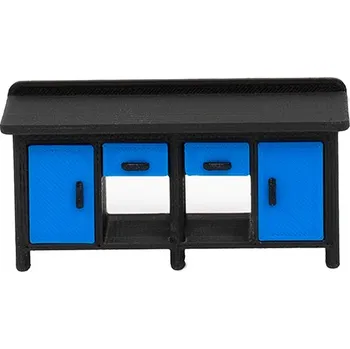 Pracovní stůl barevný II. Modrá 1:72