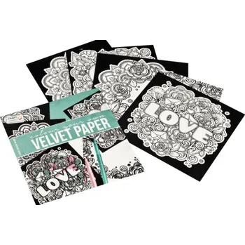 kreativní sada Sametové vybarvovací obrázky 18x 18 cm - Mandaly