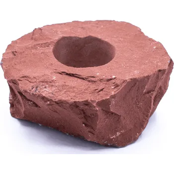 Milujeme Kameny Jaspis červený - svícen - surový kámen 432934